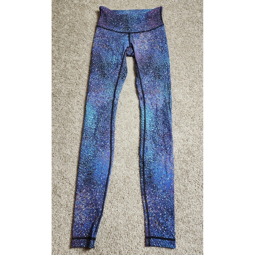Lululemon Wunder Under HR Leggings Size 2 Aurora Haze Purple Multi Luxtreme
